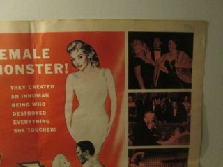 ' SHE DEVIL ' 22x28 Movie Poster ½ Sheet 1957 female monster 1950 ' s film 5