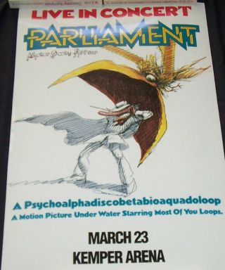 George Clinton & Parliament 1978 Boxing Style Concert Poster (fast)