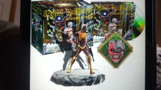 Iron Maiden Remastered SOMEWHERE IN TIME CD Box Set.  Plus Figure And Patch. 8