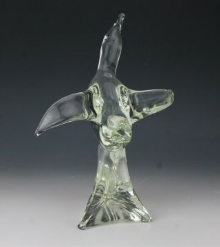 Signed Licio Zanetti Murano Italian Art Glass Modernist Duck Sculpture NR LMA 3