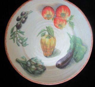 Williams Sonoma Jardin Potager Large 14 1/2 " Serving Bowl Vegetables/ Artichoke