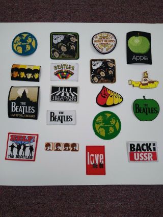 Beatles Embroidered Patches.  16 Different.  Iron On.  Sew On.