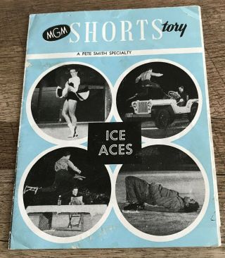 Exc Mgm Shorts Story Pete Smith Specialty Ice Aces Pressbook 1948 Htf