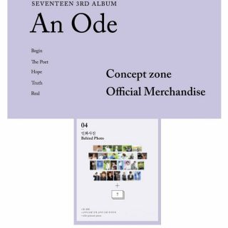 Seventeen 3rdalbum An Ode Concept Zone Official Merchandise [behind Photo 26set]