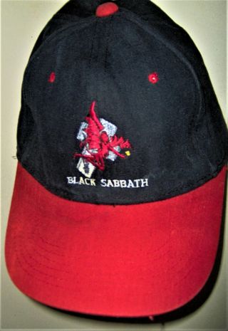 Black Sabbath Embroidered Logo Baseball Cap 1994 Brockum Worldwide Ozzy Osbourne