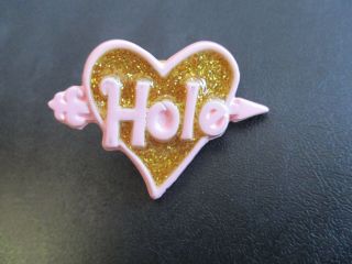 Hole Courtney Love Rock Band Heart & Arrow Logo 1 " Glitter Enamel Tie Lapel Pin