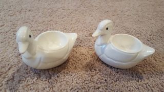 Rare Tiffany & Co Set Of Duck Porcelain Egg Holders Easter Spring