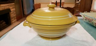 Ragon House Yellow Ware Retired Covered Casserole Dish