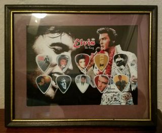 Elvis Presley The King Classic Recordings Guitar Picks Set Of 10 With Frame