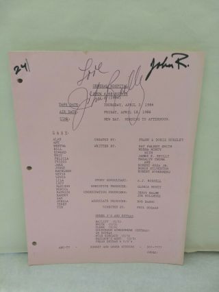1986 General Hospital Tv Soap Opera Script Autographed By John Reilly