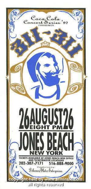 1997 311 - Jones Beach Silkscreen Concert Handbill By Arminski Poster Zig Zags