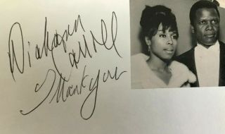 Diahann Carroll Signed Autograph Photo.  Dynasty.  Porgy And Bess.  Sidney Poitier.