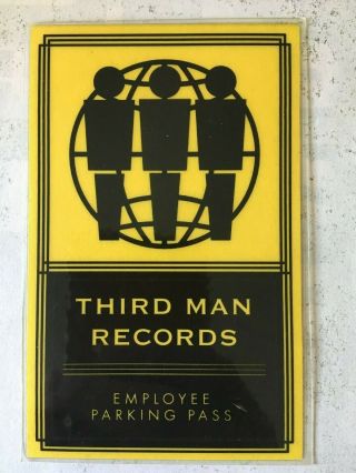 Third Man Records Staff Parking Pass Jack White Stripes Raconteurs