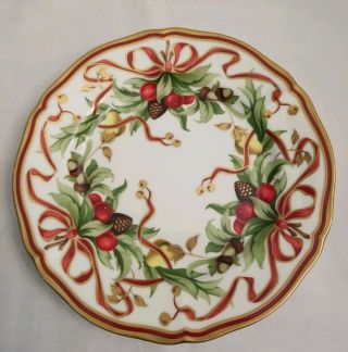 Gorgeous Tiffany Holiday 7.  75in Salad Plate,  Christmas