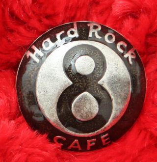 Hard Rock Cafe Pin Staff 8ball 8 Year Anniversary Sterling Silver Service Award