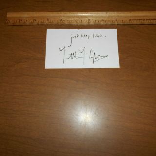 Matthew Mcconaughey An American Actor,  Producer Hand Signed 5 X 3 Index Card