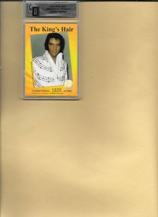 Elvis Presley Hair Collector Card With