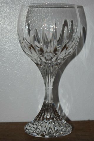Lovely Single French Baccarat Crystal Massena White Wine Glass 5.  9  Tall