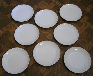 8 Corning Centura Dessert Or Pie Plates 6 1/2 Inch White
