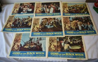 Guns Of The Black Witch 1961 Lobby Card Set Complete Don Megowan Emma Danieli
