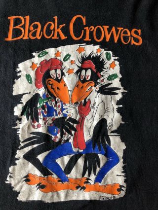 Vintage Black Crowes 1990 Heckle & Jeckle Promo T Shirt
