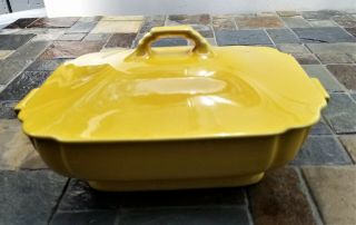 Homer Laughlin Riviera Yellow Covered Casserole,