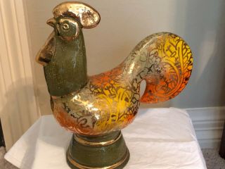 Mcm Bitossi Rosenthal Netter Italy Art Pottery Rooster Figurine