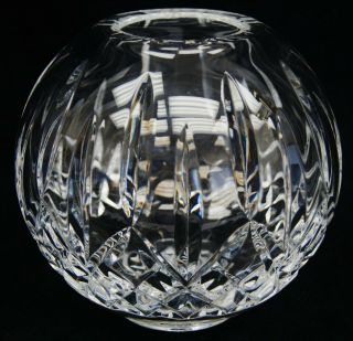 Vintage Waterford Crystal Round Rose Bowl Vase Lismore 6 " X 5 1/2 " Clear B0328