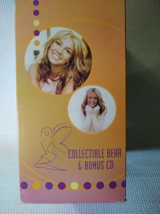 Britney Spears White Teddy Bear With 2 Song CD Collectible (2000) 4