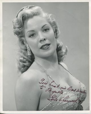 Gale Sherwood Autograph Actress In Blonde Savage & The Merry Widow Signed Photo