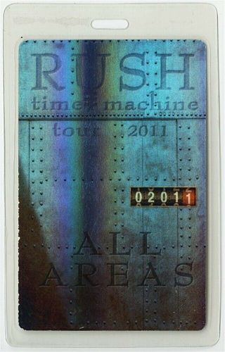 Rush Authentic 2011 Concert Laminate Backstage Pass Time Machine Tour All Access