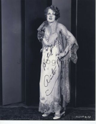 Anita Page - Silent Film Era Actress - Autographed 8x10 Photograph