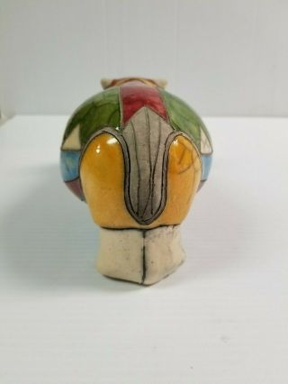 The Fenix Raku Pottery Hippo Figurine Hand Made in South Africa 5