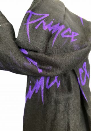 Prince Official Paisley Park Viscose Scarf Purple Rain Repeat Logo