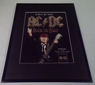 Ac/dc 2014 Rock Or Bust 11x14 Framed Advertisement