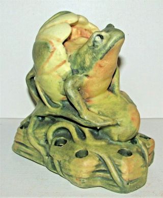 Weller Pottery Muskota Flower Frog / Water Lily Pads As - Is?