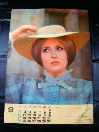 1972 Faye Dunaway Japan Vintage Poster Calendar 20×29 Very Rare