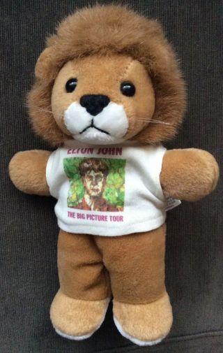 Elton John The Big Picture Tour Plush Stuffed Lion Rare Ships Fast