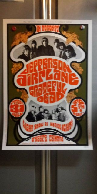 Jefferson Airplane Grateful Dead Bg 74 - 3 Bill Graham Fillmore Poster