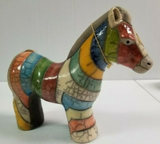 The Fenix Raku Pottery Zebra Figurine Hand Made In South Africa