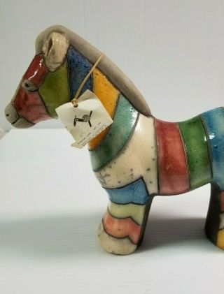 The Fenix Raku Pottery Zebra Figurine Hand Made in South Africa 6