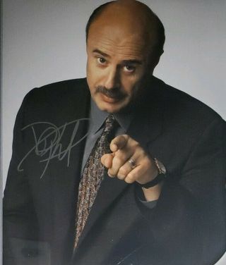 Dr.  Phil Hand Signed 8x10 Photo W/holo