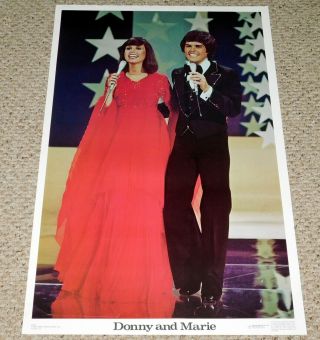 Donny & Marie Osmond Singing In Concert Poster 1976 Osbro Dargis 3424 Osmonds