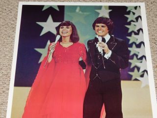 DONNY & MARIE Osmond Singing In Concert Poster 1976 Osbro Dargis 3424 Osmonds 2