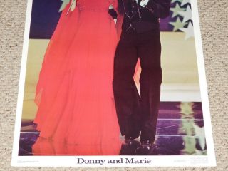 DONNY & MARIE Osmond Singing In Concert Poster 1976 Osbro Dargis 3424 Osmonds 3