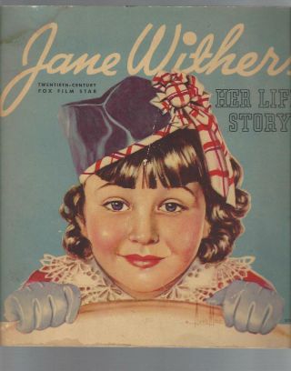 Vintage Jane Withers Her Life Story Photo Book Whitman Publishing 1936