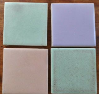 Vintage Hull Pottery Faience Tiles - 4 - Cushion - Architectural