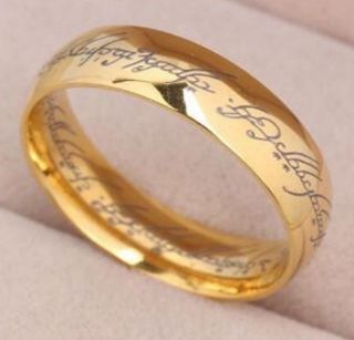 Gold Lord Of The Rings One Ring Lucky Unisex Lotr Zealand Wizard Spells Old