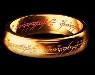 Gold Lord of the Rings One Ring Lucky Unisex LOTR Zealand Wizard Spells Old 4