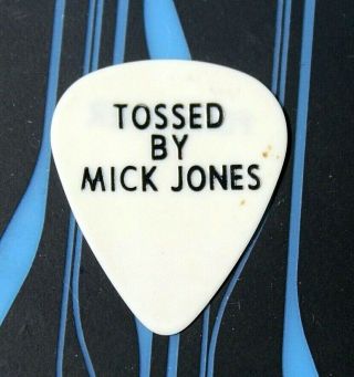 Foreigner // Tossed By Mick Jones Vintage Tour Guitar Pick // Black/white Rare